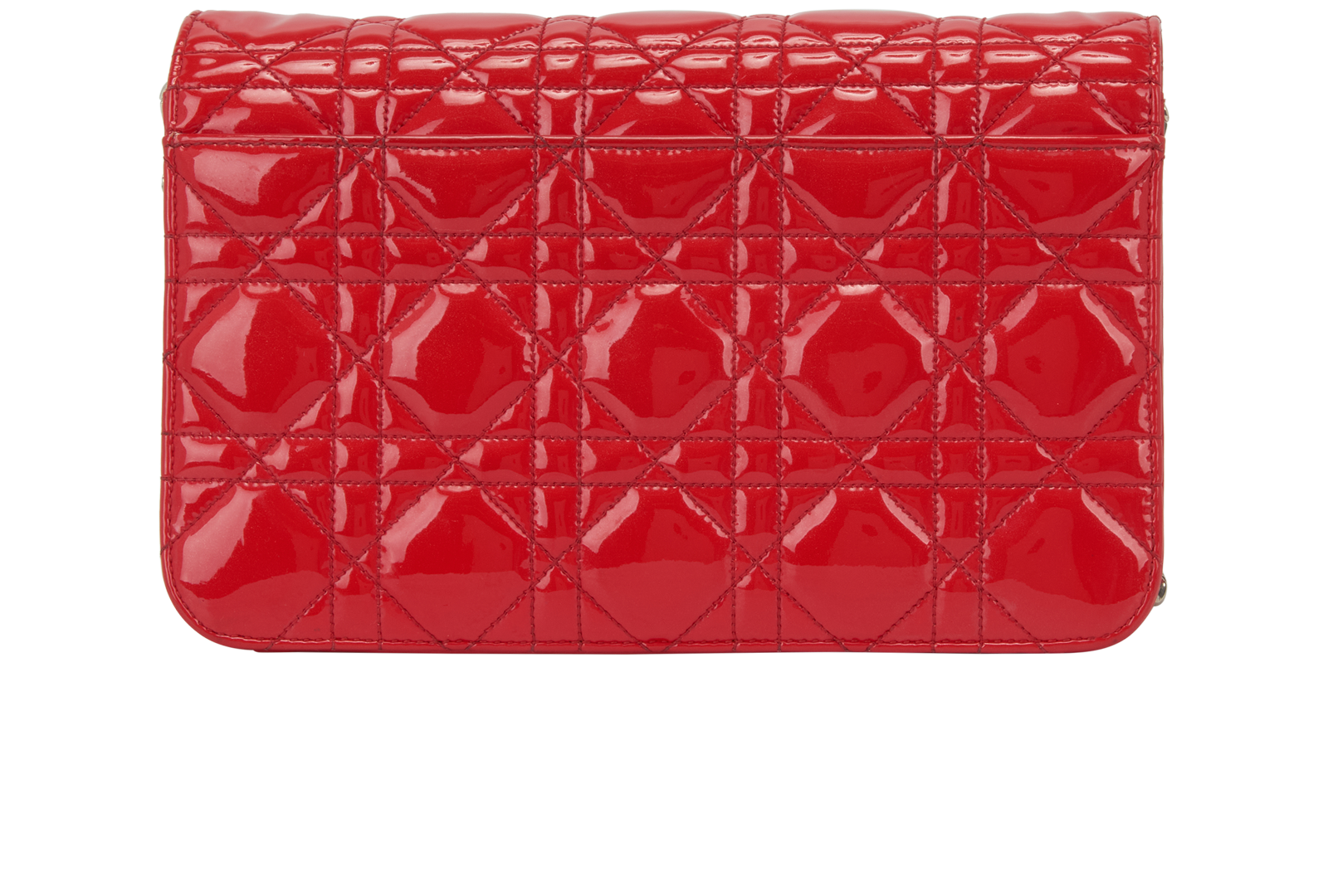 Miss Dior Promenade, &pound;850, Handbags, Red, Patent Leather, Back view